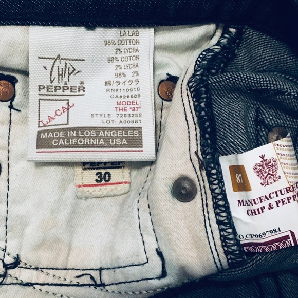 Chip & Pepper Slim Straight Jeans Size 30 x 32 - Picture 5 of 8